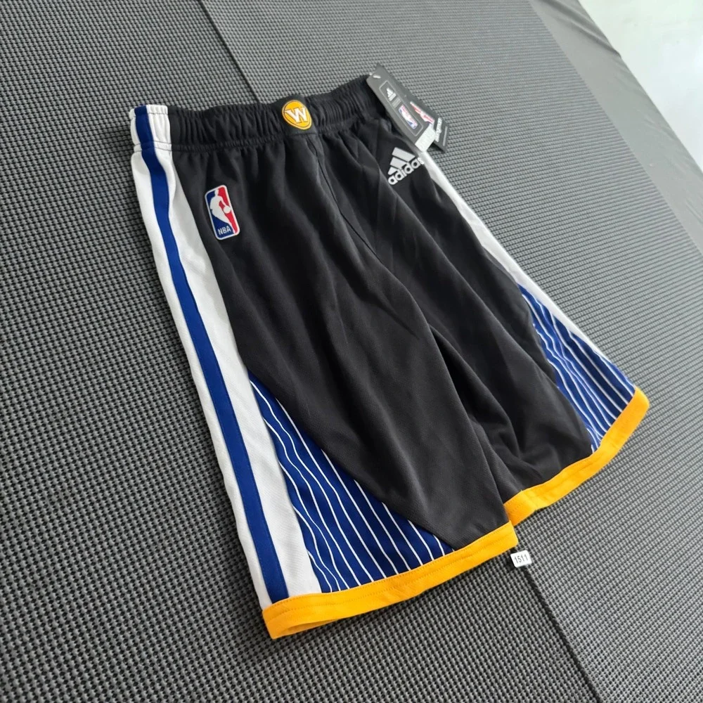 Adidas NBA Golden State Warriors Swingman Basketball Shorts Black Blue Small NWT